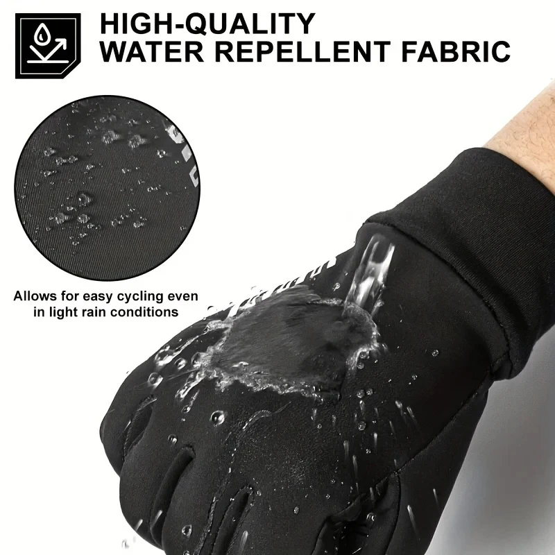 RIGWARL Autumn Cycling Gloves Men Gloves Touch Screen Windproof Sports Gloves Warm Thermal Fleece Running Ski Cycling Gloves 6