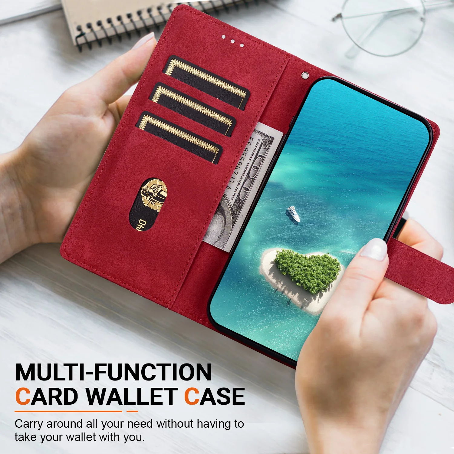 Magnetic Wallet Flip Luxury Leather Phone Case Cover