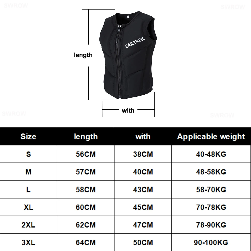 Life Jacket Adult Life Jacket Wake Surfing Impact Vest CE Approved Neoprene Wakesurf Comp Vest surf Watersports Activities