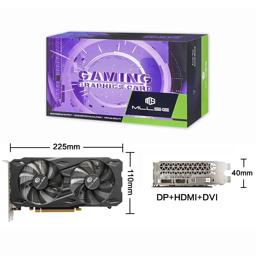 MLLSE GTX 1660Ti 6GB Graphics Card GDDR6 192 Bit PCI-E 3.0×16 8Pin NVIDIA GPU Gtx 1660ti Gaming Video Card Placa De Vide - Image 5
