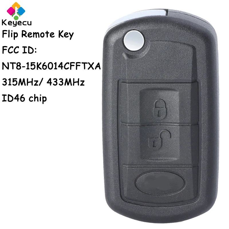 

Брелок дистанционного управления KEYECU с 3 кнопками 315 МГц 433 МГц ID46 для Land Rover LR3 Range Rover Sport Discovery 3