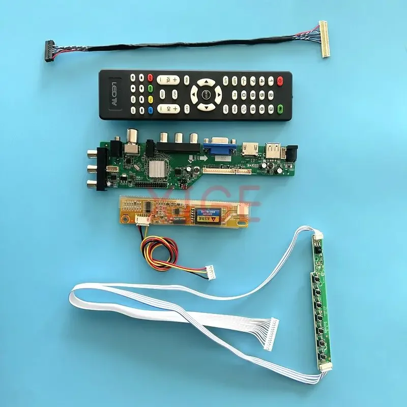 

For QD15TL01 QD15TL02 QD15TL03 Driver Board 1280*800 LVDS-30Pin DVB Digital Signal USB+HDMI+VGA+AV+IR 1CCFL LCD Display DIY Kit