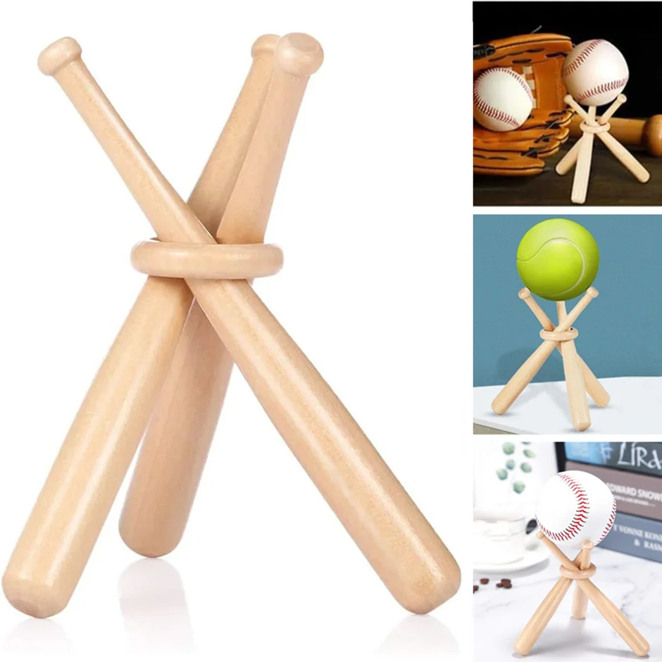 Baseball Stand Baseball Holders for Balls Display Bat Wooden Display Stand Holder Centerpieces