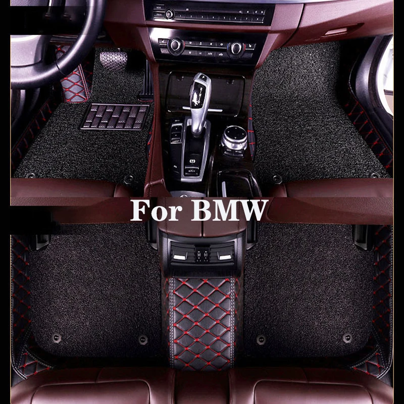 

High Quality Customized Double Layer Detachable Diamond Pattern Car Floor Mat For BMW 2 Series F45 Gran Tourer F22 Wagon F23