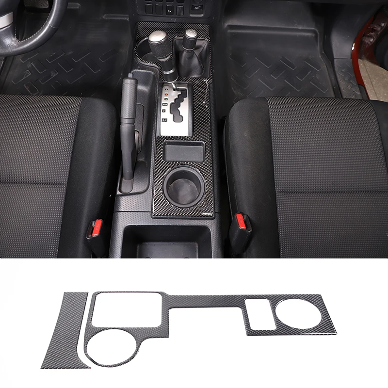 

Для Toyota FJ Cruiser 2007-2021, мягкая углеродная волоконная Автомобильная Центральная панель управления переключателем, рамка, отделка, наклейка, аксессуары