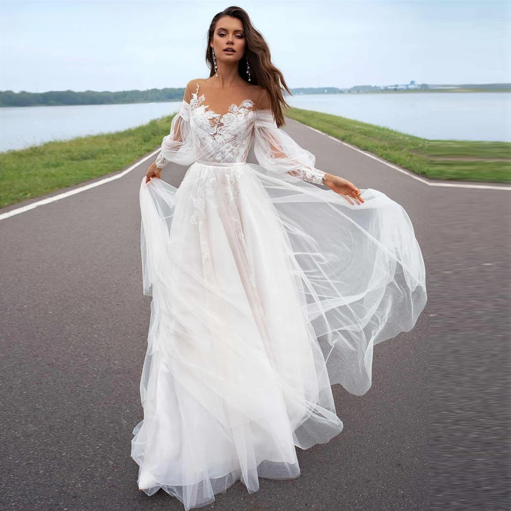 

Bespoke Wedding Dress 2023 Luxury Photography Dresses Robe Bride Women Suitable Request Weddding Brides Party Evening Women's