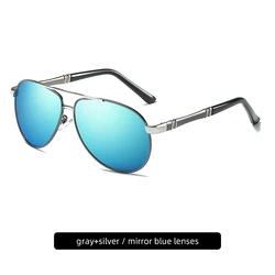 Timeless Polarized Pilot Sunglasses - Premium UV400 Protection Eyewear (Mirror blue)