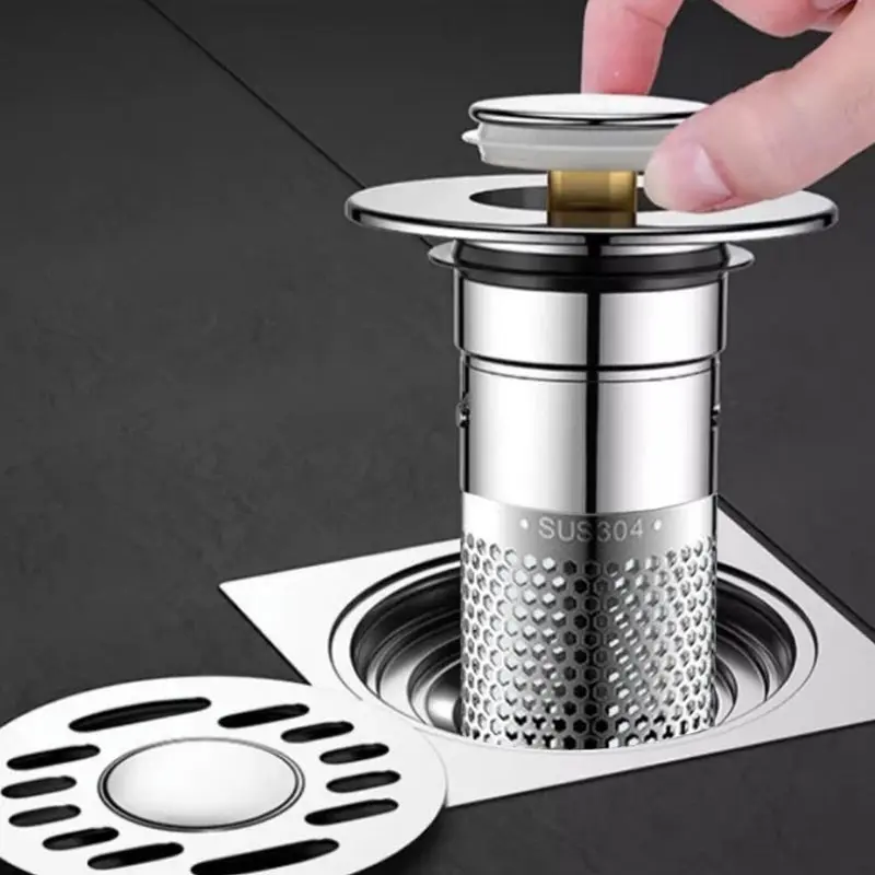 Multifunctional Floor Drain Filter Cover Rebound Core Sink Drainage Bobby Pin Collector Floor drain filter floor drain strainer floor drain basin drain cover floor drainer inner core Shower Basin