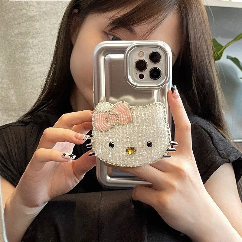 Sanrio Cute Rhinestone 11 Hello Kitty for iPhone 14 Pro Max Phone Case iPhone 13 Anime 12 Pro