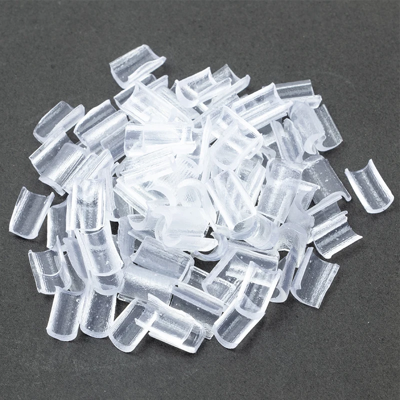 Glue Nail Tip Keratin Nail Tip for hair extension Strong adhesive / Transparent Color 100pcs
