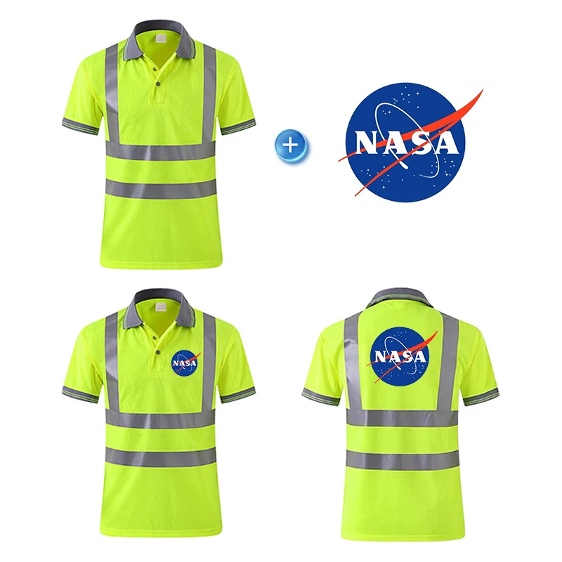 Safety Vest Men T Shirts T-Shirt for Men Work Safety Vest Fluorescent Yellow Workwear Vest ﻿Safety Volunteer Uniform