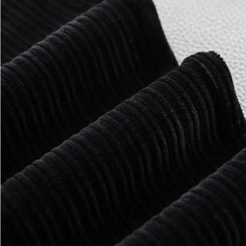 2023 Spring Autumn New Corduroy Wide Leg Pants Women High Waist Sag Thin Plus Fleece Thickened Straight Casual Long Trousers