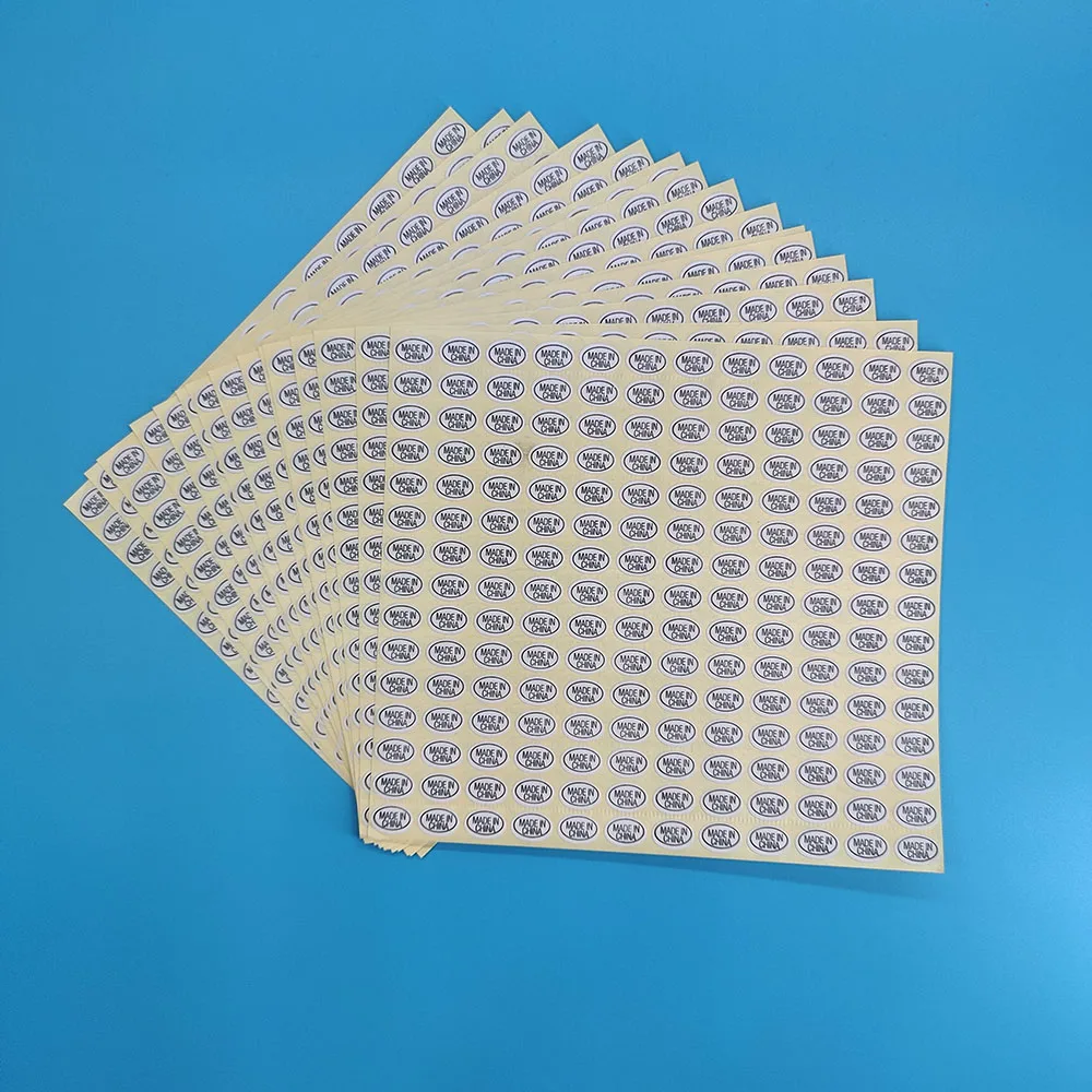 

9*13 мм 2700 шт./лот, золотистая наклейка, сделано в Китае, наклейка, овальное матовое золото, домашнее животное, оригинальная этикетка, наклейка