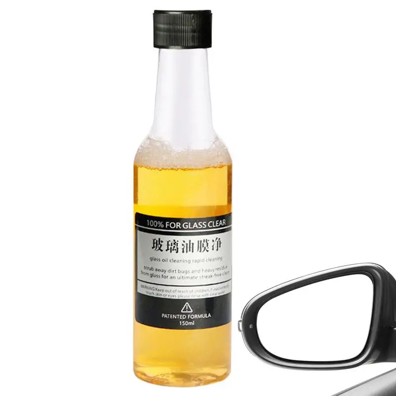 

Glass Oil Film Remover For Car 150ml Waterproof Car Windshield Cleaner Gentle Window Glass Cleaner Agent Deep Cleaning Cleaner