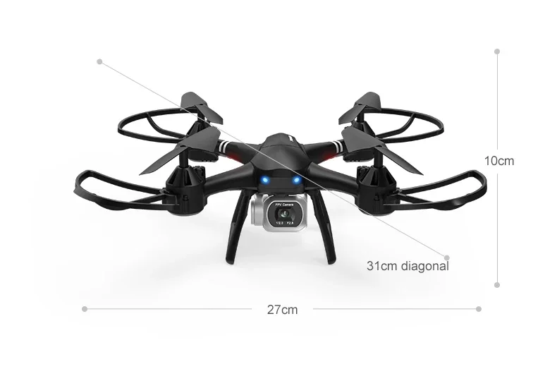 RC 드론 전문 WiFi FPV 4K HD 카메라 RC 쿼드콥터 라이브 전송 원격 제어 헬리콥터 항공 사진 비행기