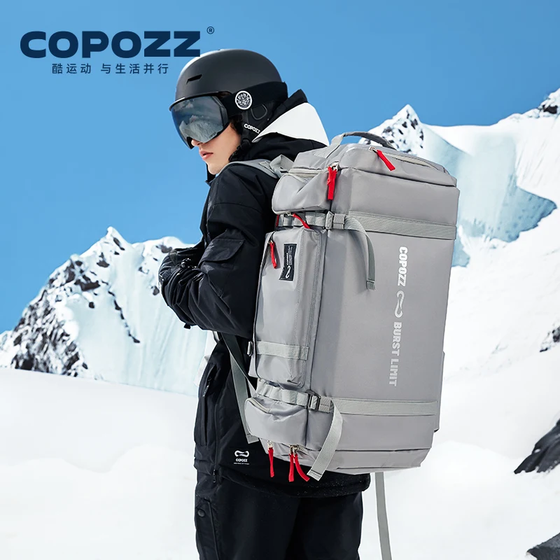 XCMAN-mochila impermeable para esquí, bolsa con compartimentos individuales  para casco, botas, ropa, Snowboard colgante, 50L de capacidad