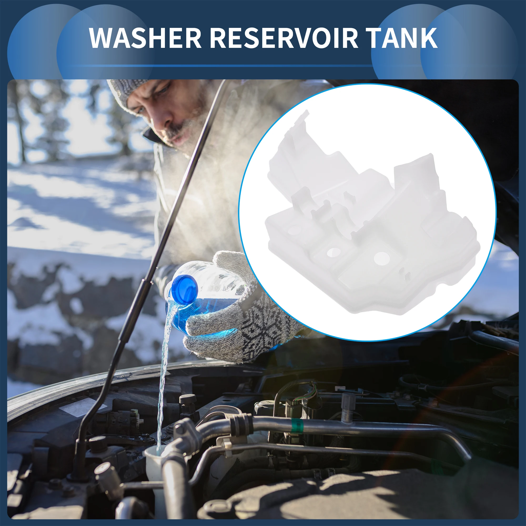 UXCELL 와셔 저장 탱크, 랜드로버 디스커버리 스포츠 2015-2019용 앞유리 와셔 저장 탱크 No.LR025760 화이트, 1개