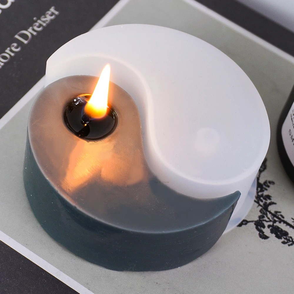 Yin Yang Silicone Mold for DIY Scented Candles, Soap, and Resin Crafts