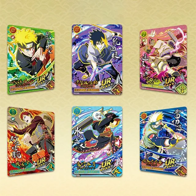 NEW Anime Naruto Cards hobby Collection Playing Games TCG rare trading Card Figures Sasuke Ninja Kakashi for Children gift Toys 3