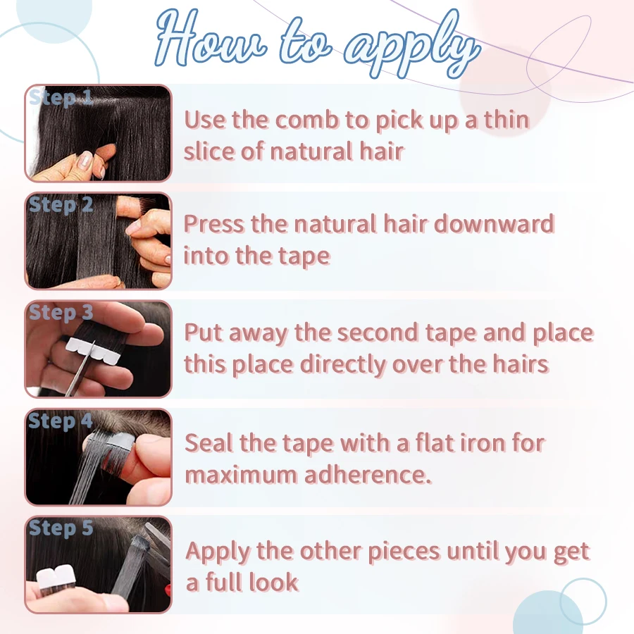 AW Mini Tape In Human Hair Extensions Invisible Seamless Skin Weft Balayage Ombre Natural Machine Remy Hair Adhesive For Salon