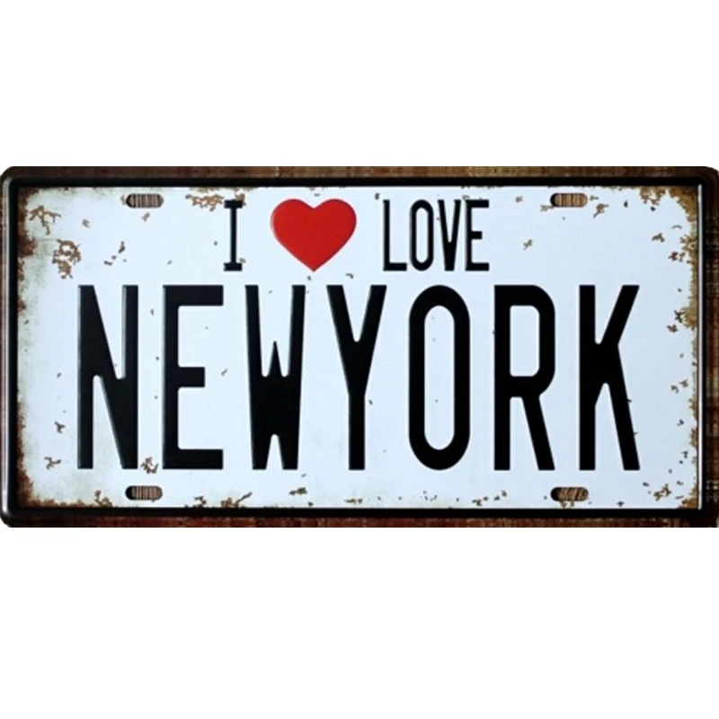 I Love New York New York - Soporte para placa de matrícula