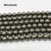 Wholesale Natural 6mm 8mm 10mm Pyrite Round Loose Beads For Jewelry Making DIY Bracelets Necklace Strand Gift 5