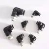 10PCS Black PL Pneumatic Quick Connector 4/6/8/10/12mm Hose Fitting Male Thread M5 1/8 1/4 3/8 1/2 Elbow Plug-In Quick Connector