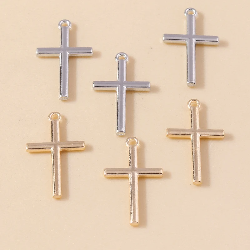 Set of 40 Adorable Alloy Cross Charms for DIY Jewelry and Crafts