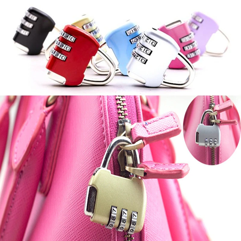 Color : Silver MUMA Padlock Mini Zinc Alloy Resettable Password Backpack Trunk Gym Student Cabinet Lock Colour Optional