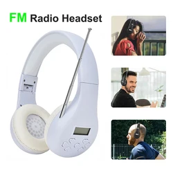 Portable FM Stereo Headset with Digital Display for Simultaneous Interpretation (White)