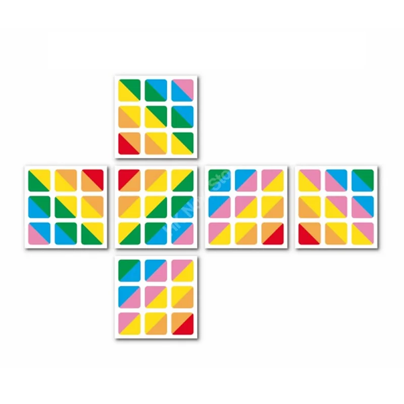 

Rainbow II Color Magic Cube Stickers Set for 3x3 4x4 Calvin's Puzzles