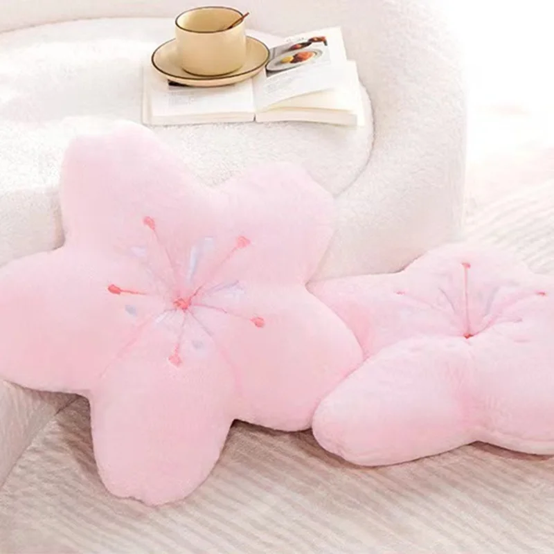 Cherry Blossom Throw Pillow Cute Flower Soft Sofa Cushion Back Support for Couch Office Home Decoration 6