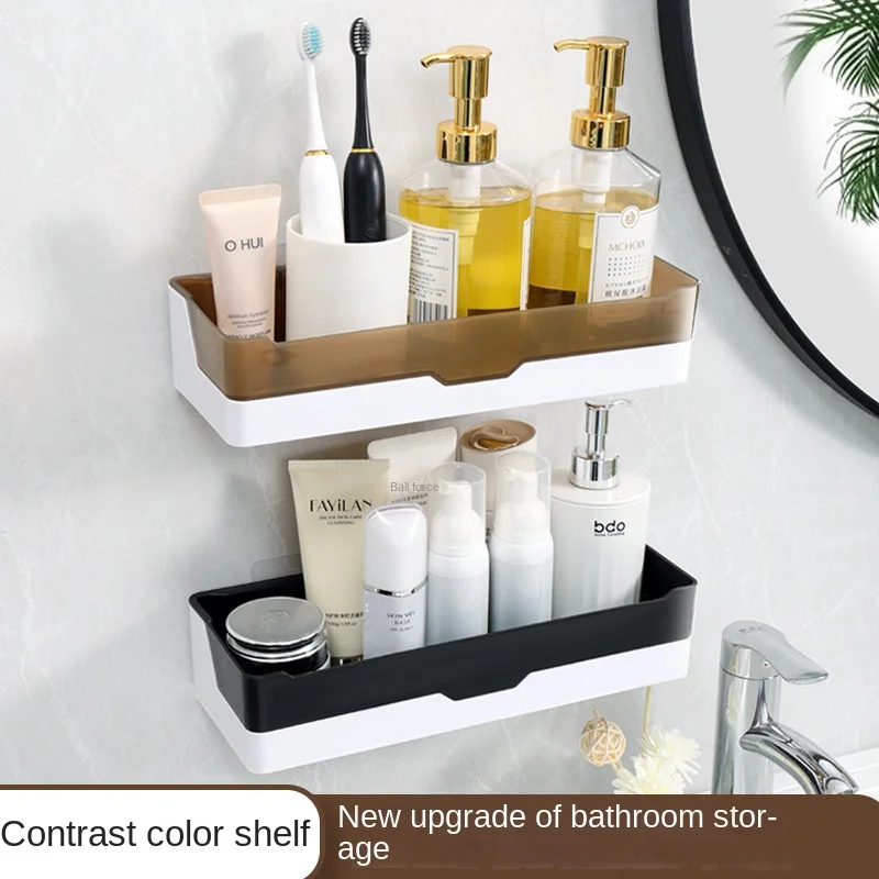 

Bathroom Storage Shelf Bathroom Toilet Organization Toilet Toiletries Shelf Bathroom Bath Perforation-free Wall Mounted Storage