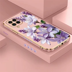 Elegant Plating Silicone Flower Phone Case for Galaxy M31 (Pink - 794)