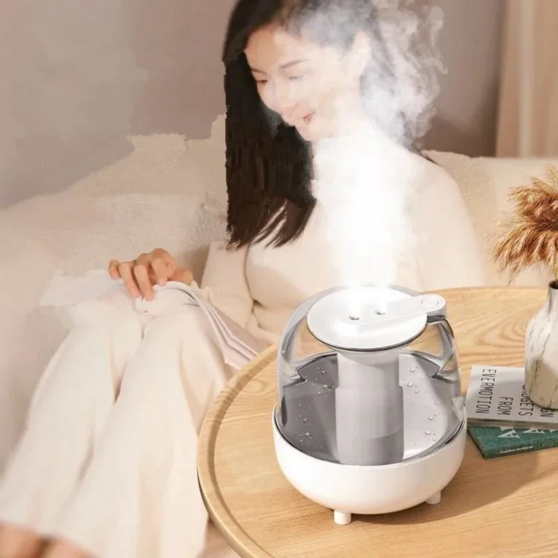 4L Large Capacity Dual Spray Humidifier Home Mute Bedroom Office Night Light Usb Humidifier with Nanofine Mist