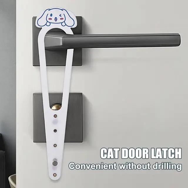 Cat Door Latch With Design Cat Door For Exterior Door Keeps Dogs Out Of Litter & Food Dog Proof Cat Feeding Station Adjustable 2