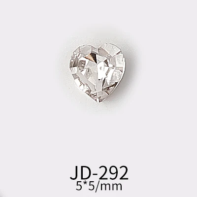 Chic Rhinestone Love Heart & Butterfly Nail Art Charms Set - 10PCS