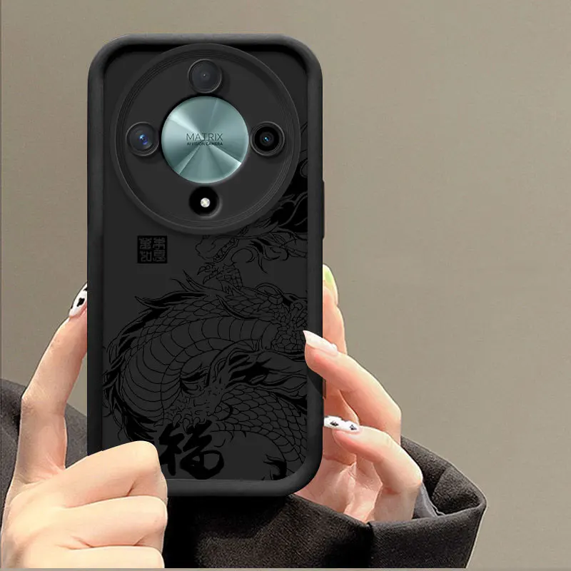 Fashion Dragon Totem Soft Silicone Shockproof Protective Case