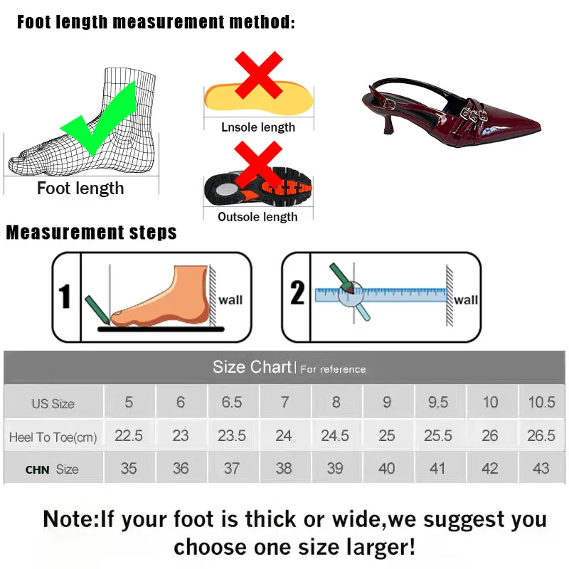 2025 Fashion Pointed Toe Ladies Medium Heels Pumps Shoes Female Shallow Slingbacks Footwear Wine Red Women Heels Shoes Big Size 5