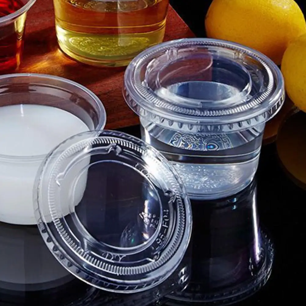 100pcs Plastic Cups 250ml Disposable Plastic Cake Cup Dessert Cups High Lid Ice Cream Cake Yogurt Bowls Container