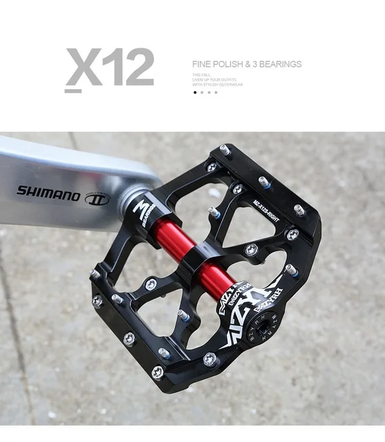 Pedali MTB Piattaforma ROCKBROS Pedali Per Bici MTB E Strada - Piattaforma Antiscivolo In Nylon, Assale 9/16'', Leggeri E Colorati (2 Pezzi) Pedana Zip Sp - Foto 5