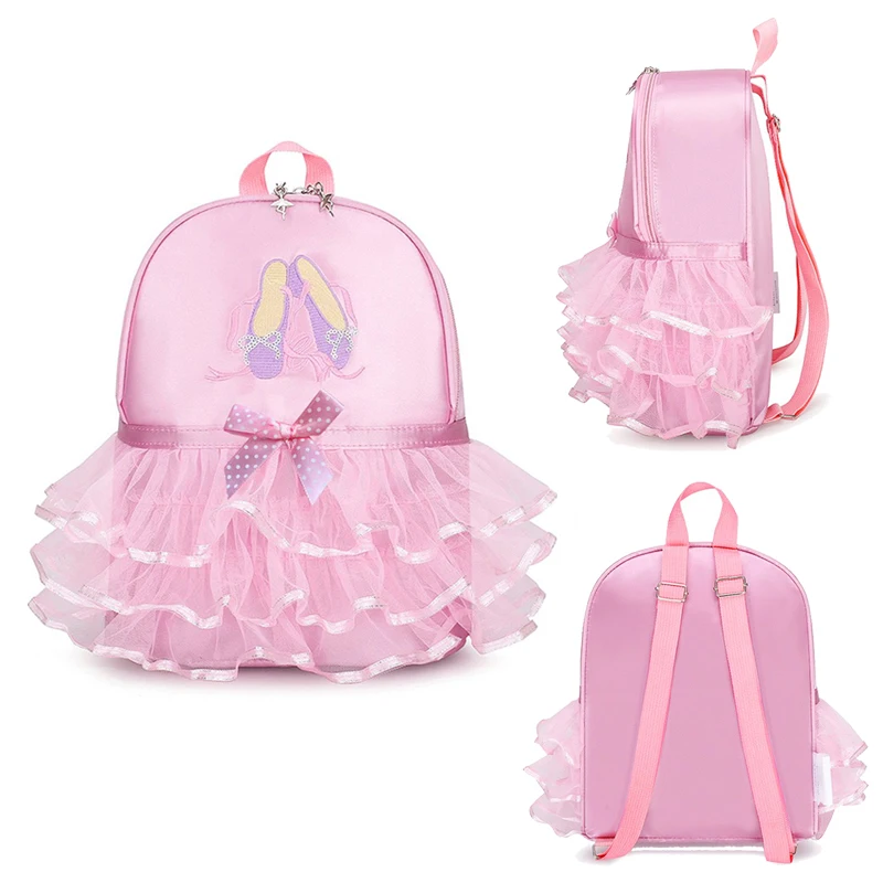 Sac à dos de danse de ballet pour enfants, sac à dos d'école pour bébé, sac à dos brodé pour filles, rose, alth, ballerine