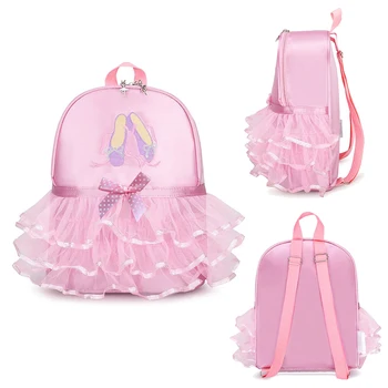 Kids Embroidery Backpack Pink Preschool Backpack Girls Ballet Dance Bags Baby School Knapsack Ballerina Dance Bag For Girls 1