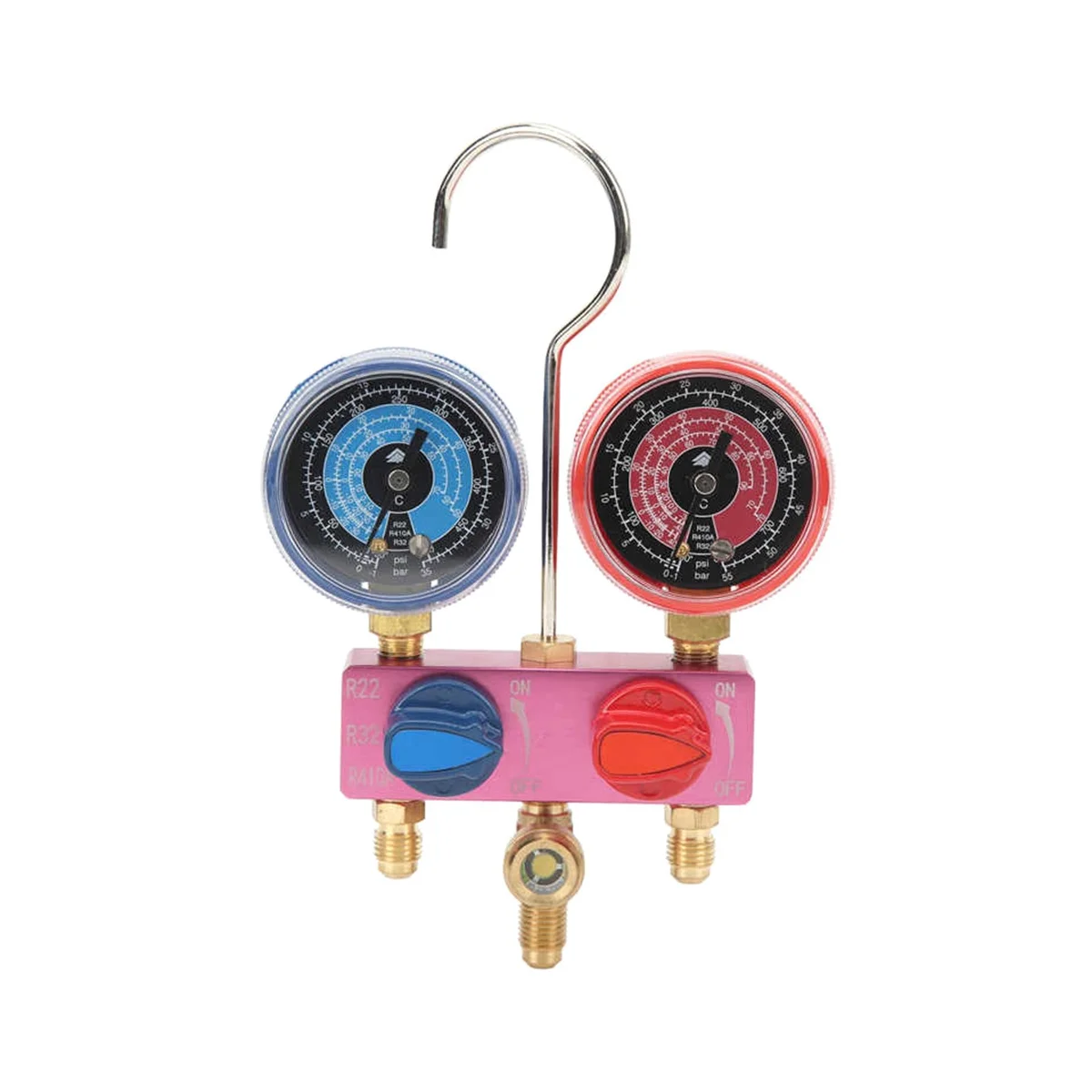 -M02 Manometro Del Collettore Diagnostico Del Refrigerante G1/4 Condizione Manometro Manometro Strumento Di Refrigerazione Per R22/32/R410A