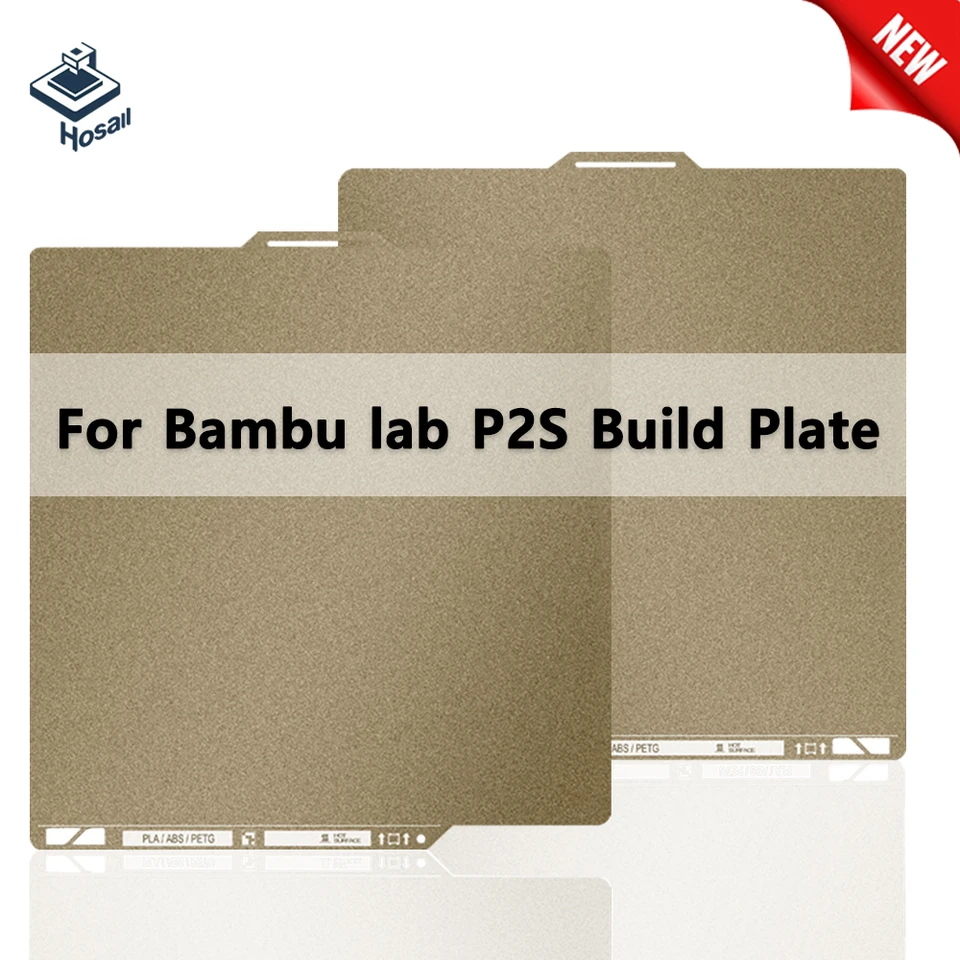Bambu PEIプレートとホットエンドセット P2S用 Bambu Lab P2S用ビルドプレート、テクスチャ加工PEI、QRコード付き
