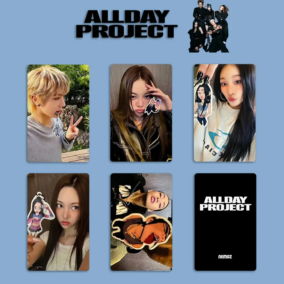 Kpop ALLDAY PROJECT FAMOUS Album Card 5pcs/Set Double Sides