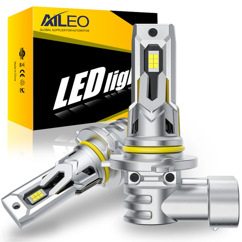 AILEO 2 шт. HB4 9006 Светодиодная лампа для фар H7 H4 9003 H11 9005 9012 70 Вт 6000K супер яркая турбо CSP 1:1 Мини легкая в установке IP68