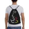 Custom Mickey Mouse Drawstring Bags for Training Yoga Backpacks Women Men Sports Gym Sackpack 5