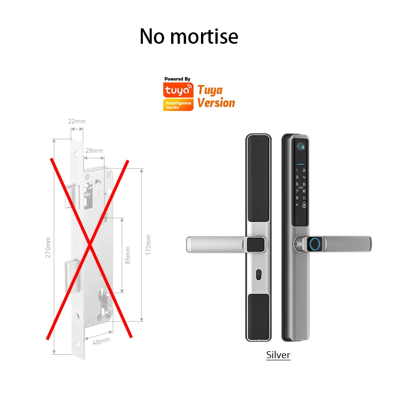 مقبض الباب الذكي بالبصمة (داخلي وخارجي مع كاميرا)