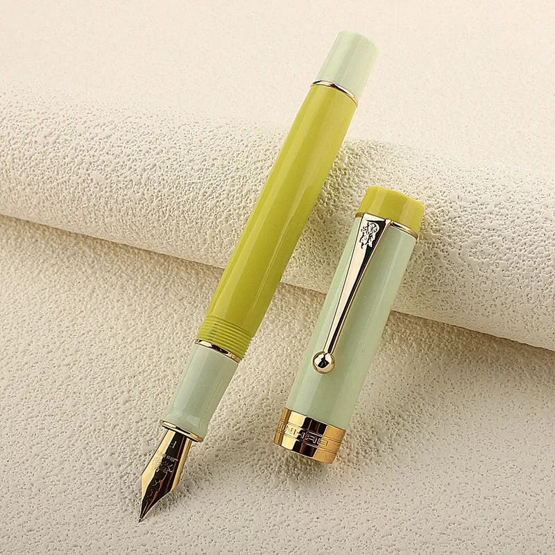 Jinhao Serie 100 Pluma Estilográfica, Punta Media, Color Amarillo